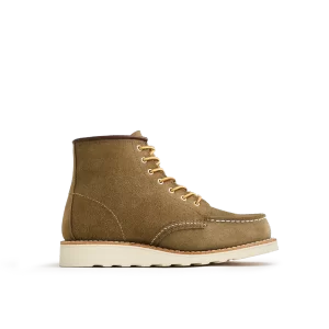 Women's 6-Inch Classic Moc Short Boot in Light Brown Leather 3377