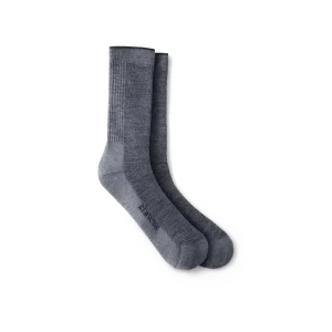 Unisex Merino Wool Blend Crew Sock in Charcoal