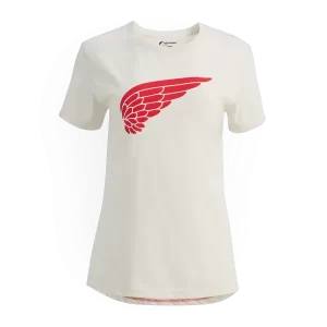 Women's Short Sleeve Classic Wing Tee in White 98483